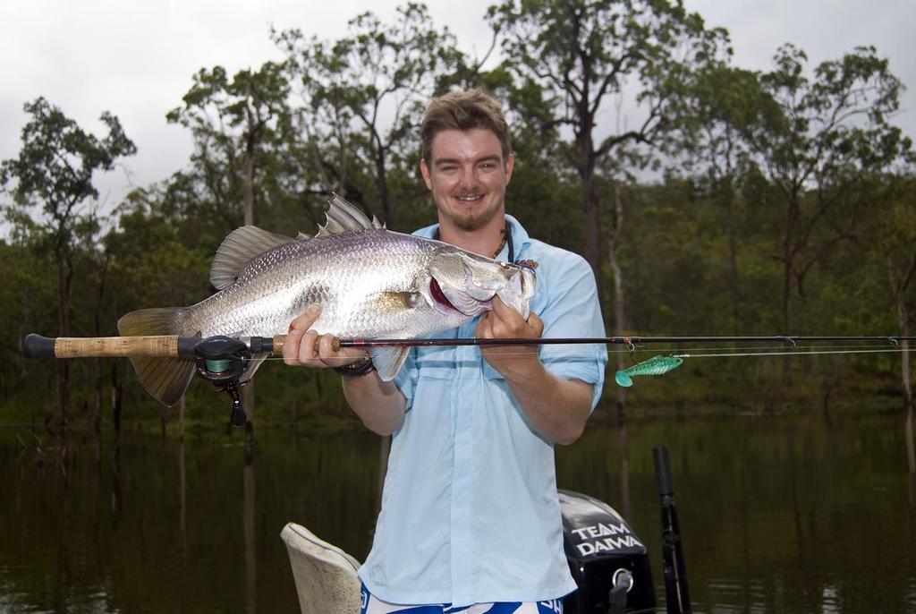  Softies like Squidgy slick rig 110s are ideal for Teemburra's more open waters. © Lee Brake